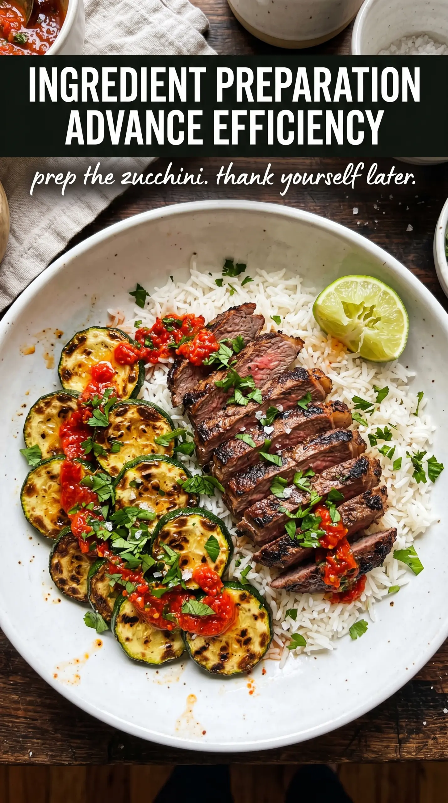 Cozy Grilled Steak Bowl with Zucchini grilled steak zucchini