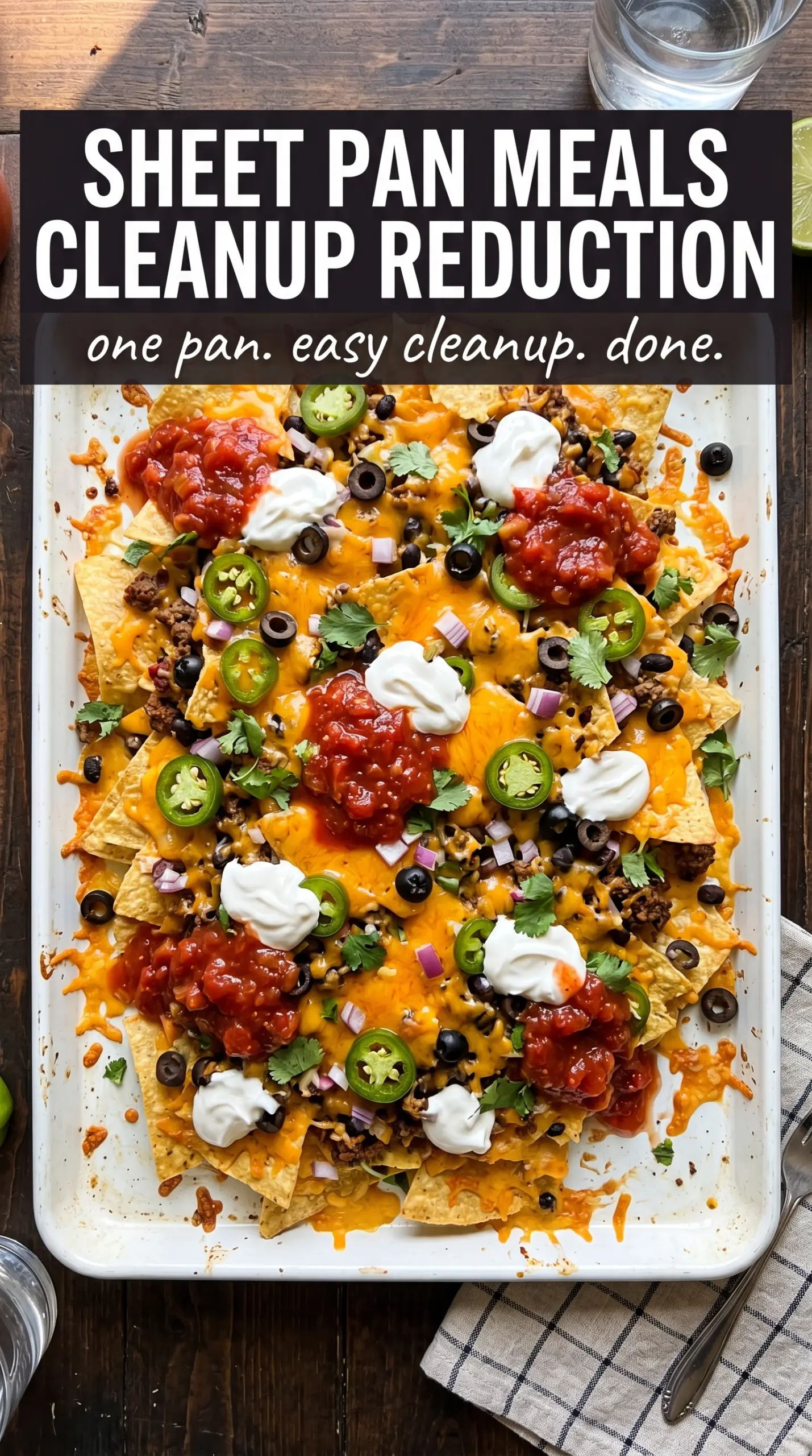 Easy Nachos layered cheesy party appetizer
