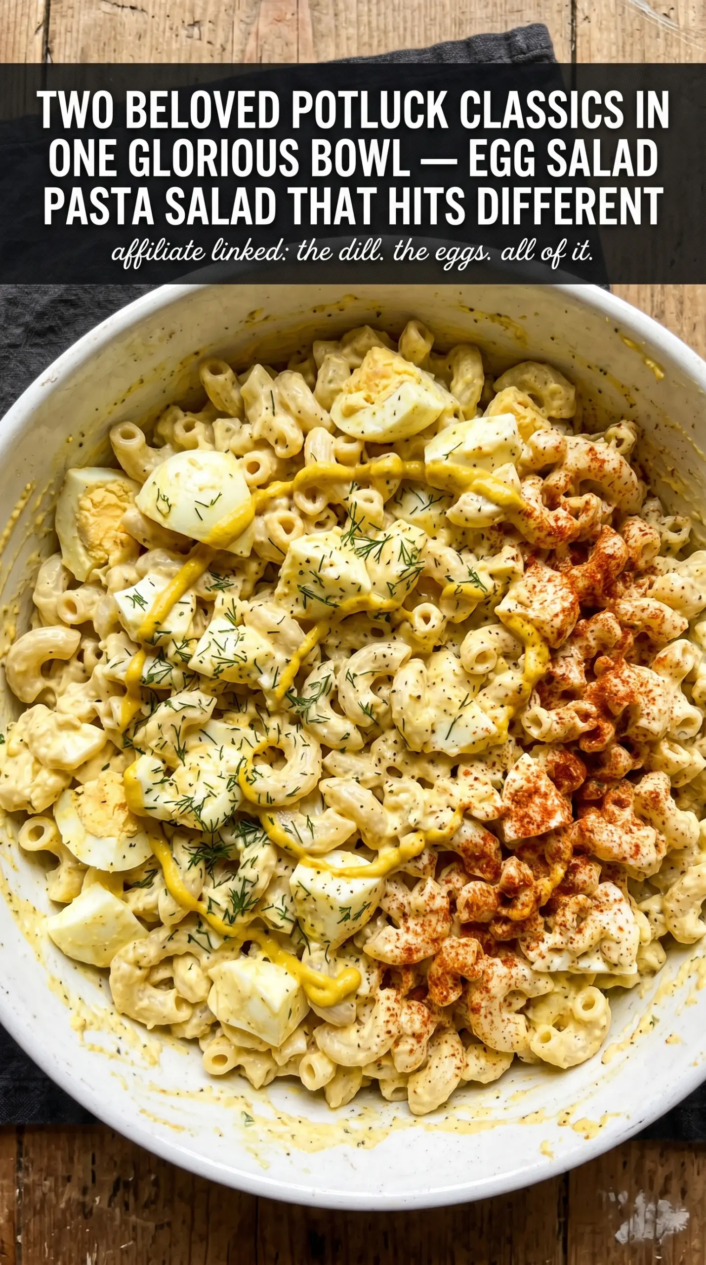 Egg Salad Pasta Salad creamy chopped egg pasta