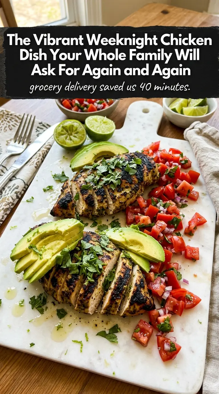 Fiesta Lime Chicken with Avocado fresh avocado pico de gallo