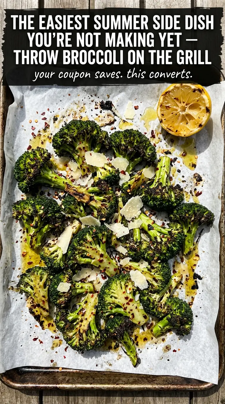 Grilled Broccoli charred lemon-garlic