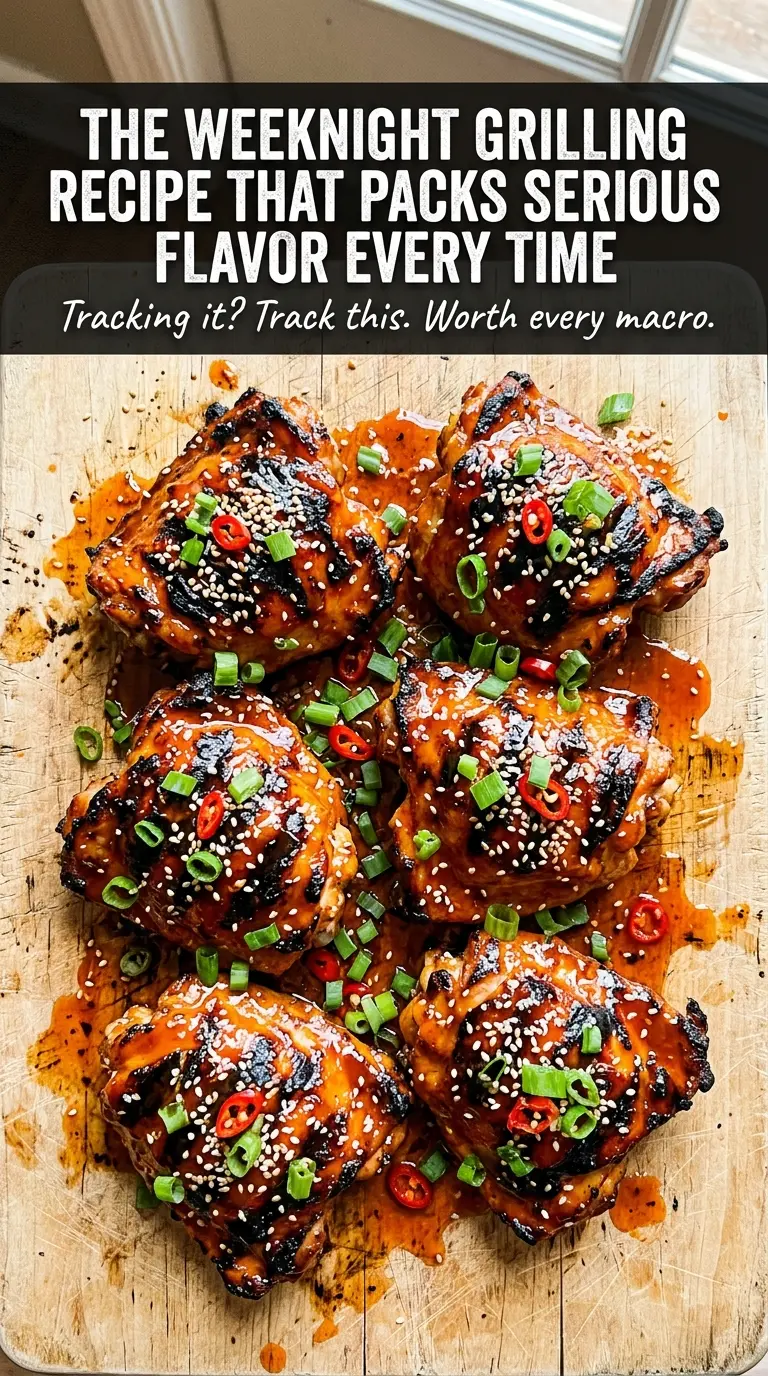 Grilled Honey Buffalo Chicken Thighs sticky spicy grilled