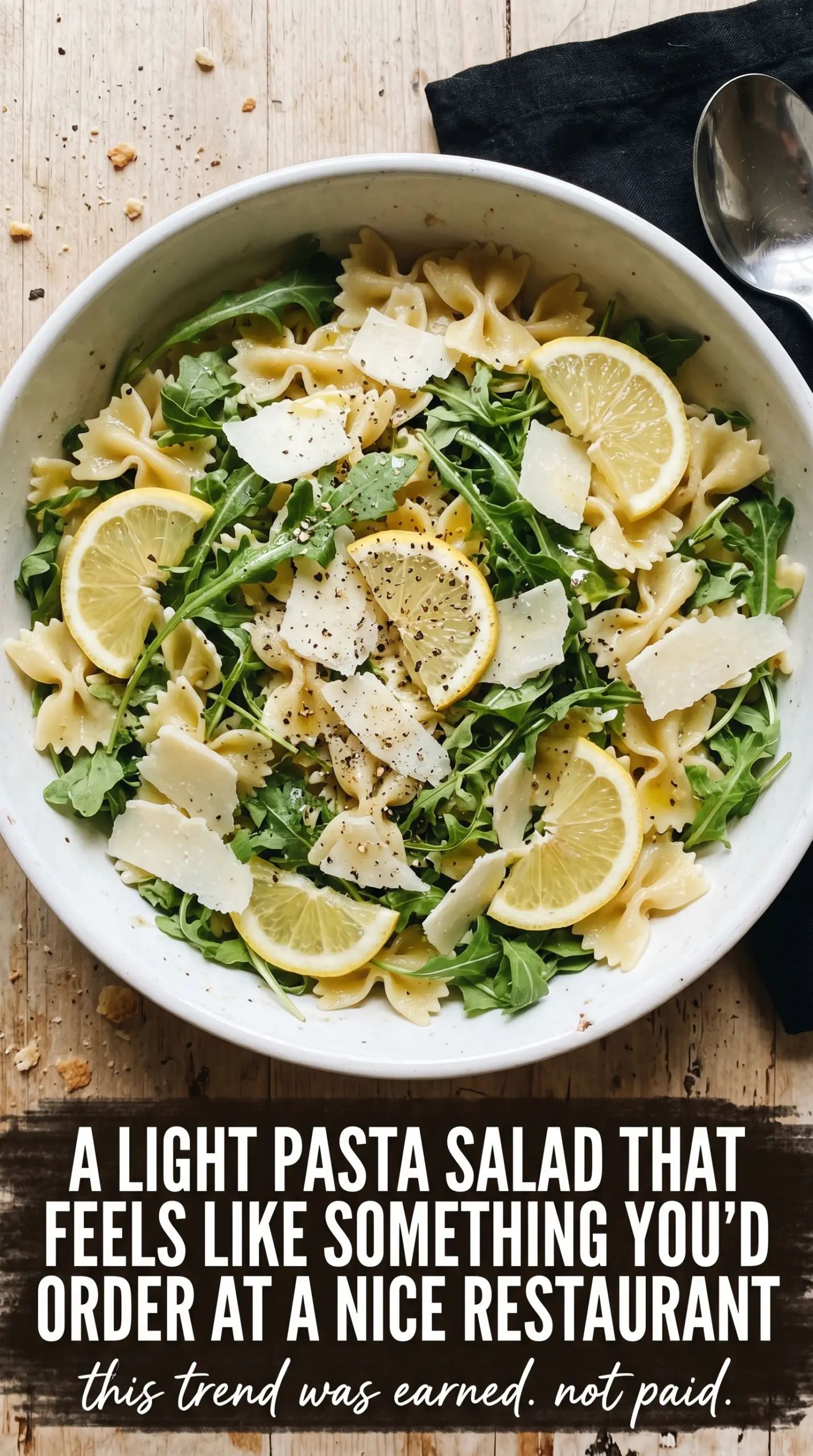 Lemon Arugula Pasta Salad bright citrus greens