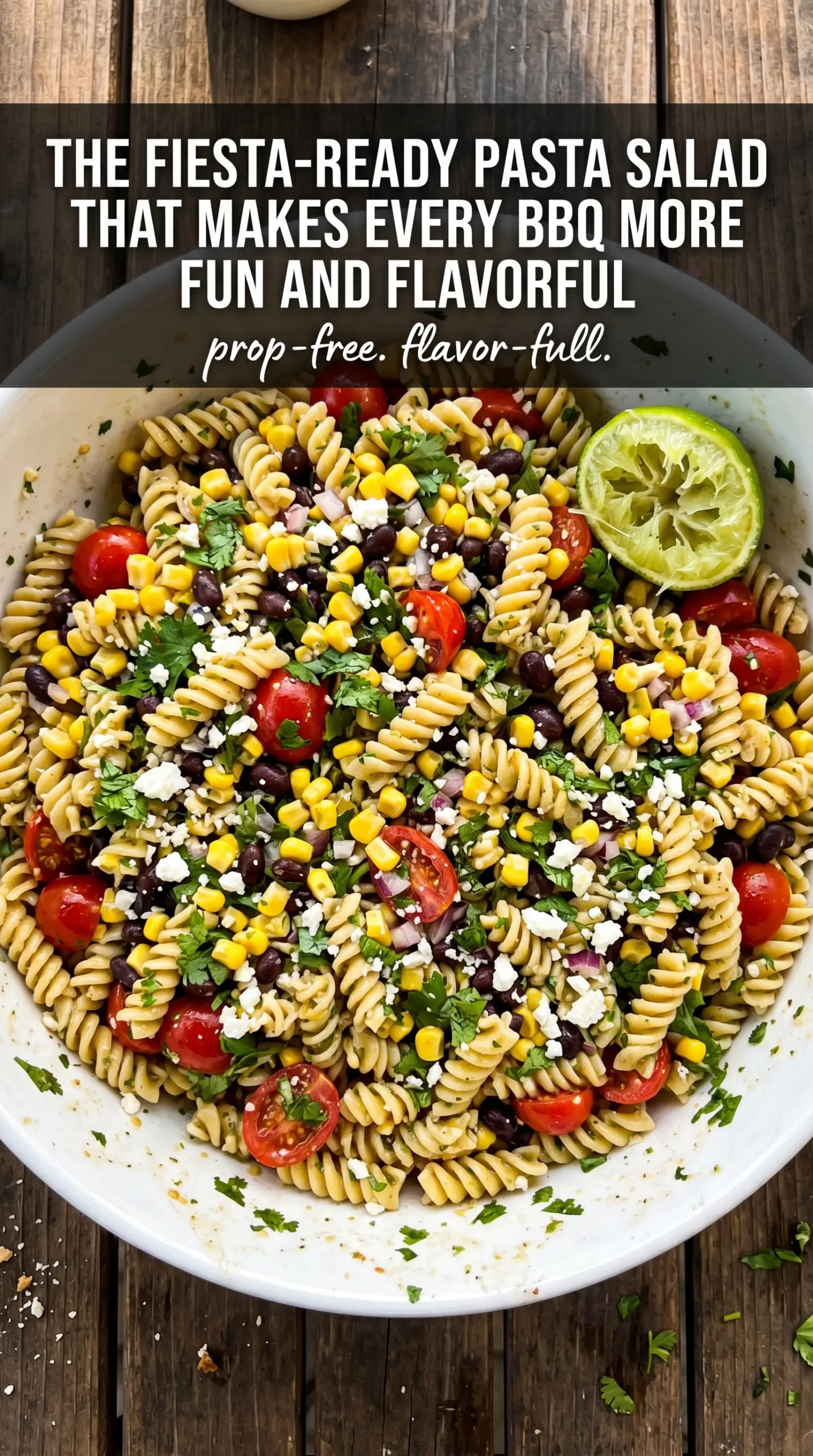 Mexican Pasta Salad colorful creamy