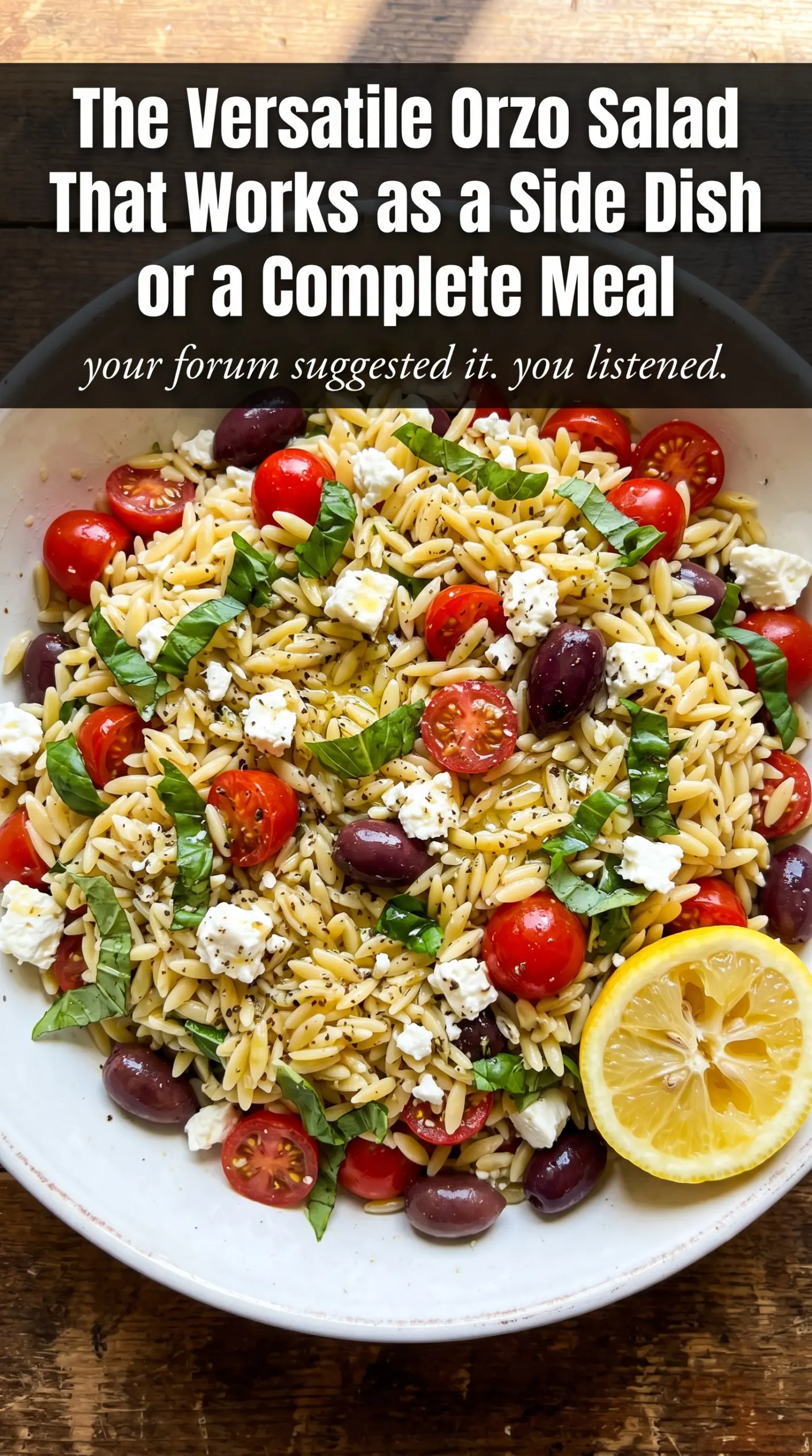 Orzo Salad lemony fresh herb