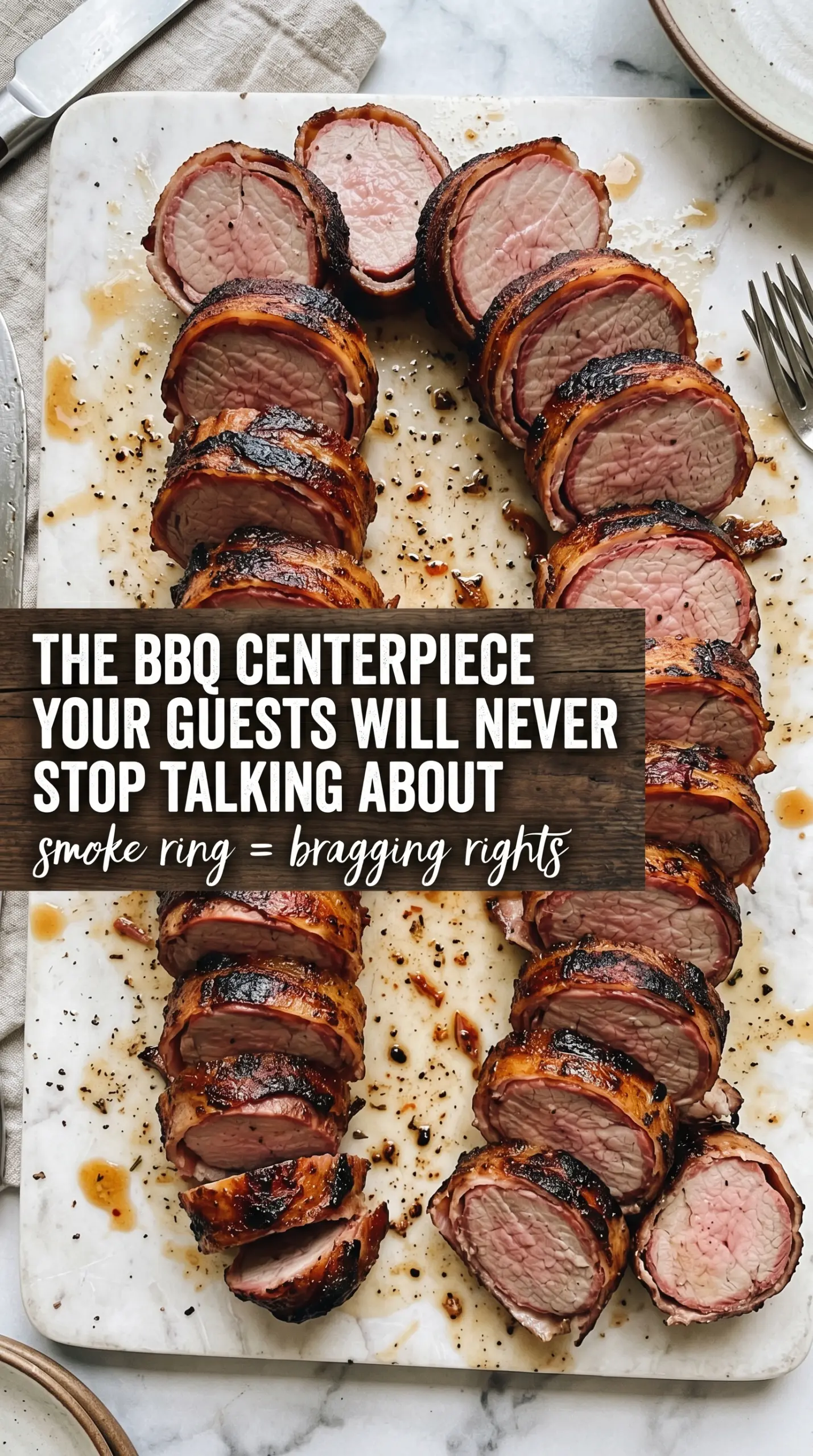 Pellet Grill Smoked Bacon Wrapped Pork Tenderloin smoky bacon-crisp BBQ