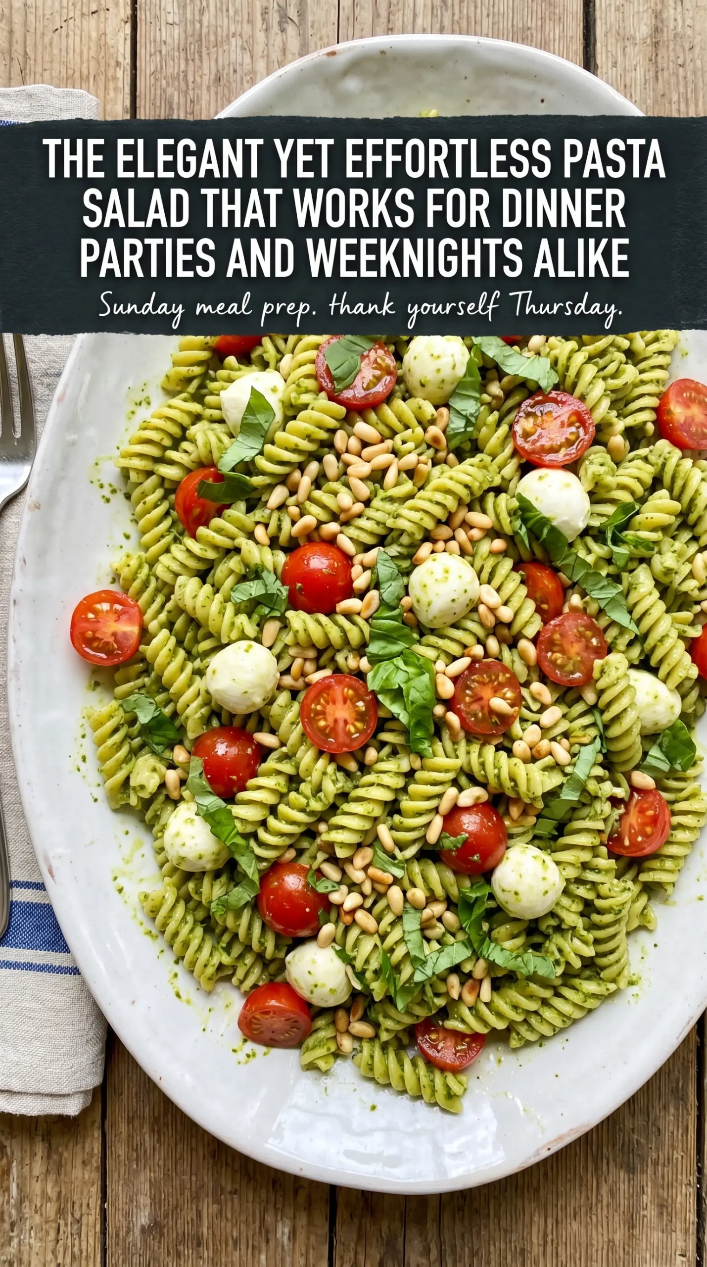 Pesto Pasta Salad vibrant basil tomatoes