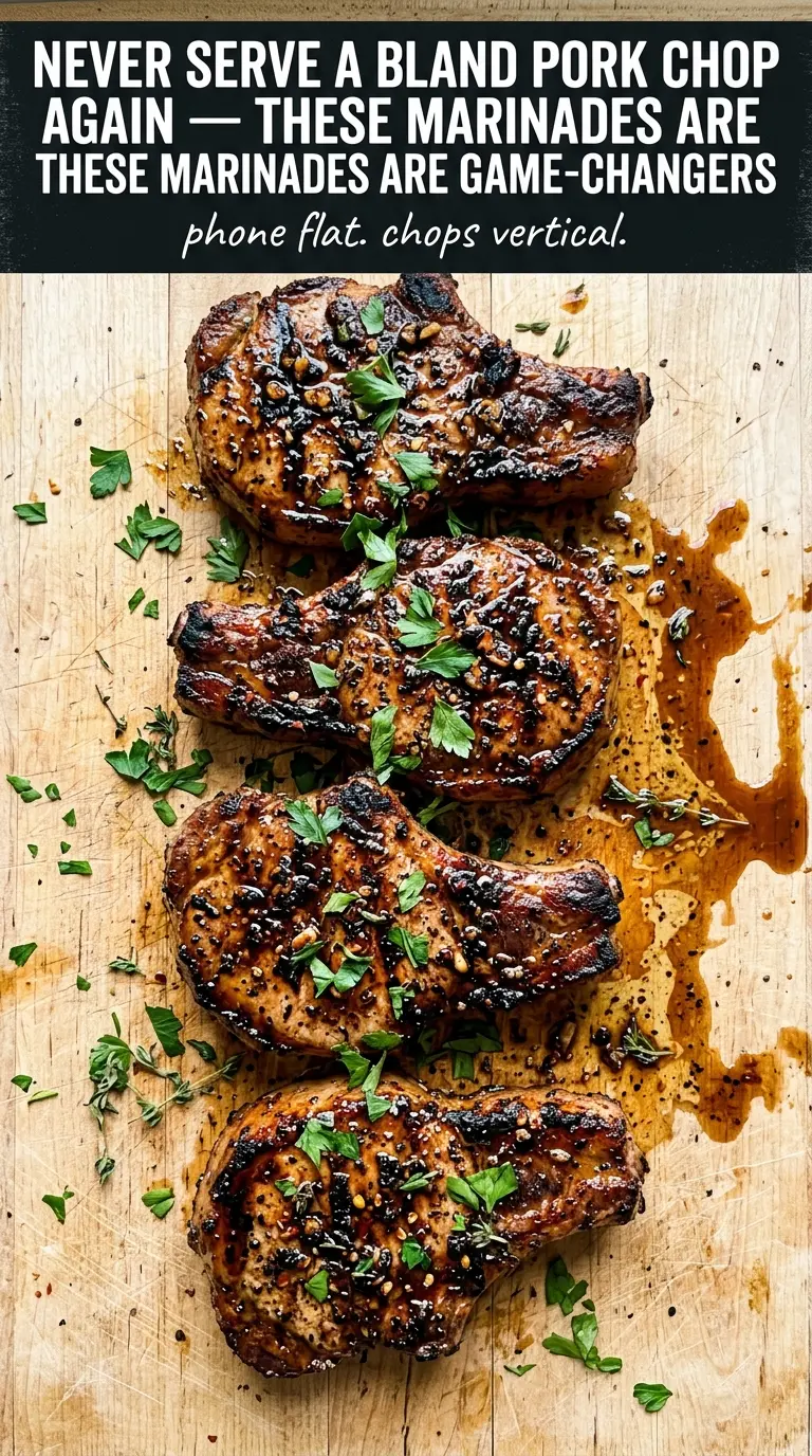 Quick & Easy Pork Chop Marinades grilled pork herby juicy