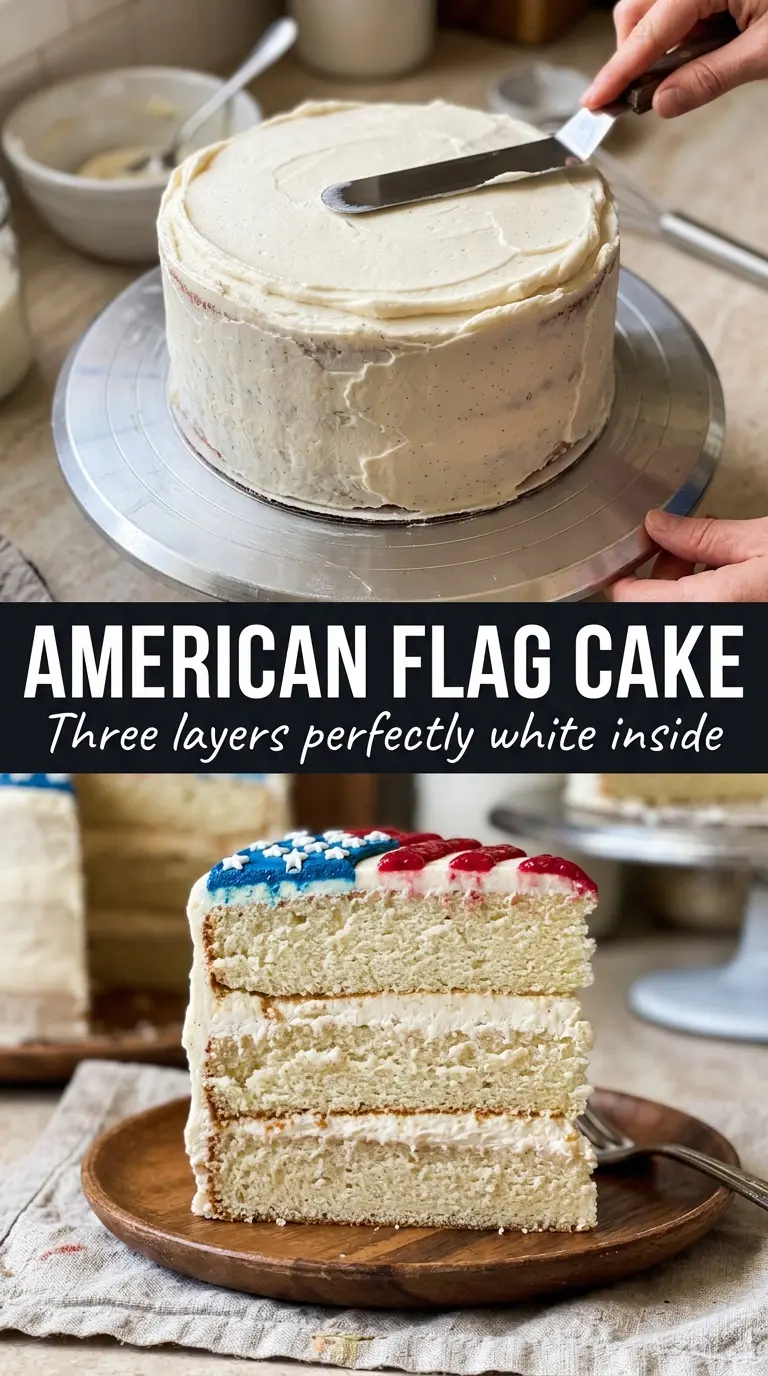 American Flag Cake patriotic sheet cake fruit design