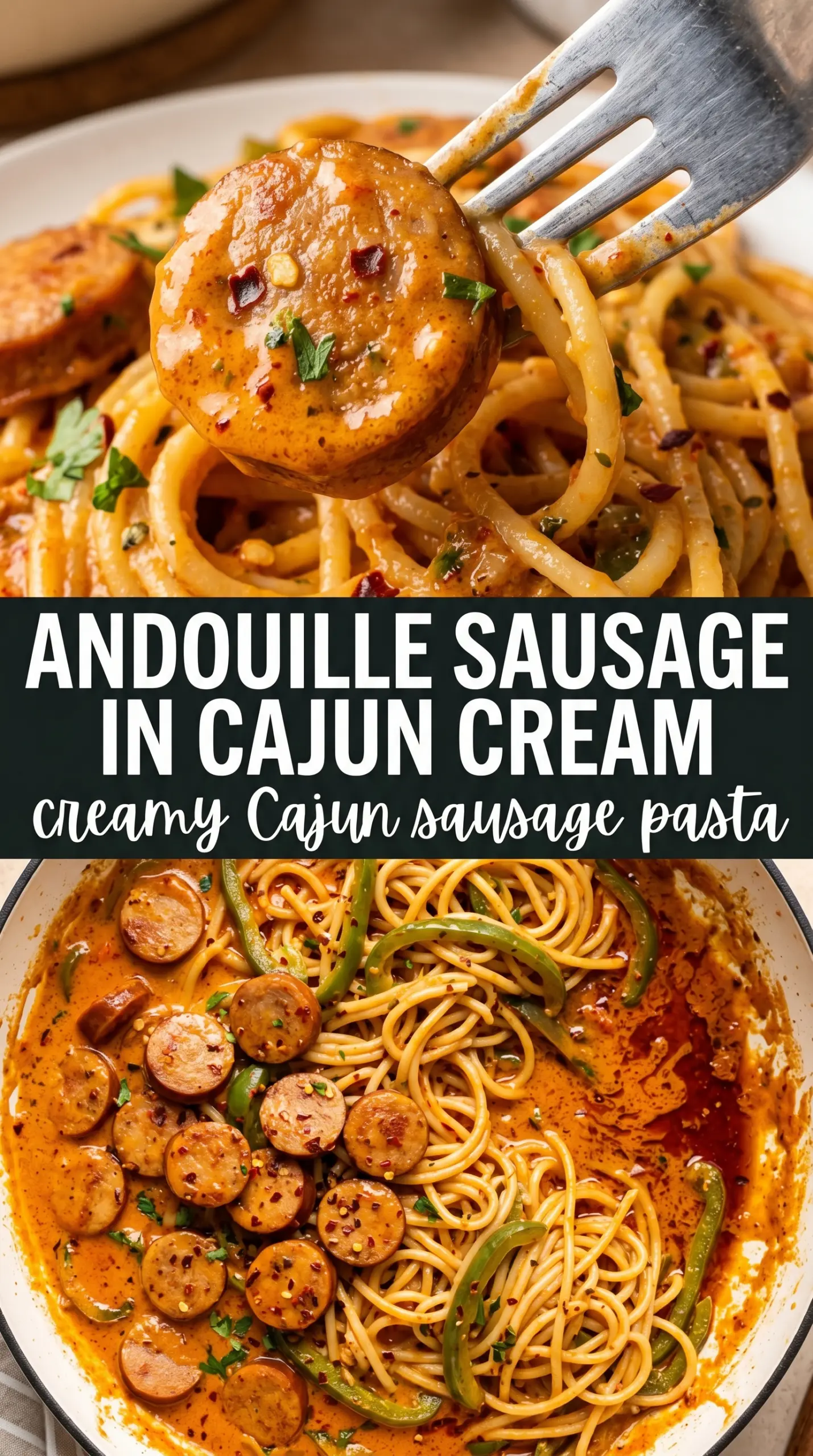 Creamy Cajun Sausage Pasta smoky creamy