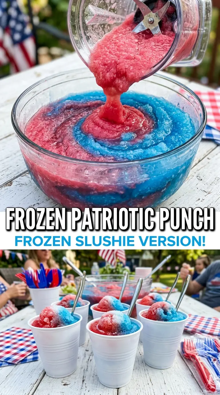 Patriotic Punch red white blue layers