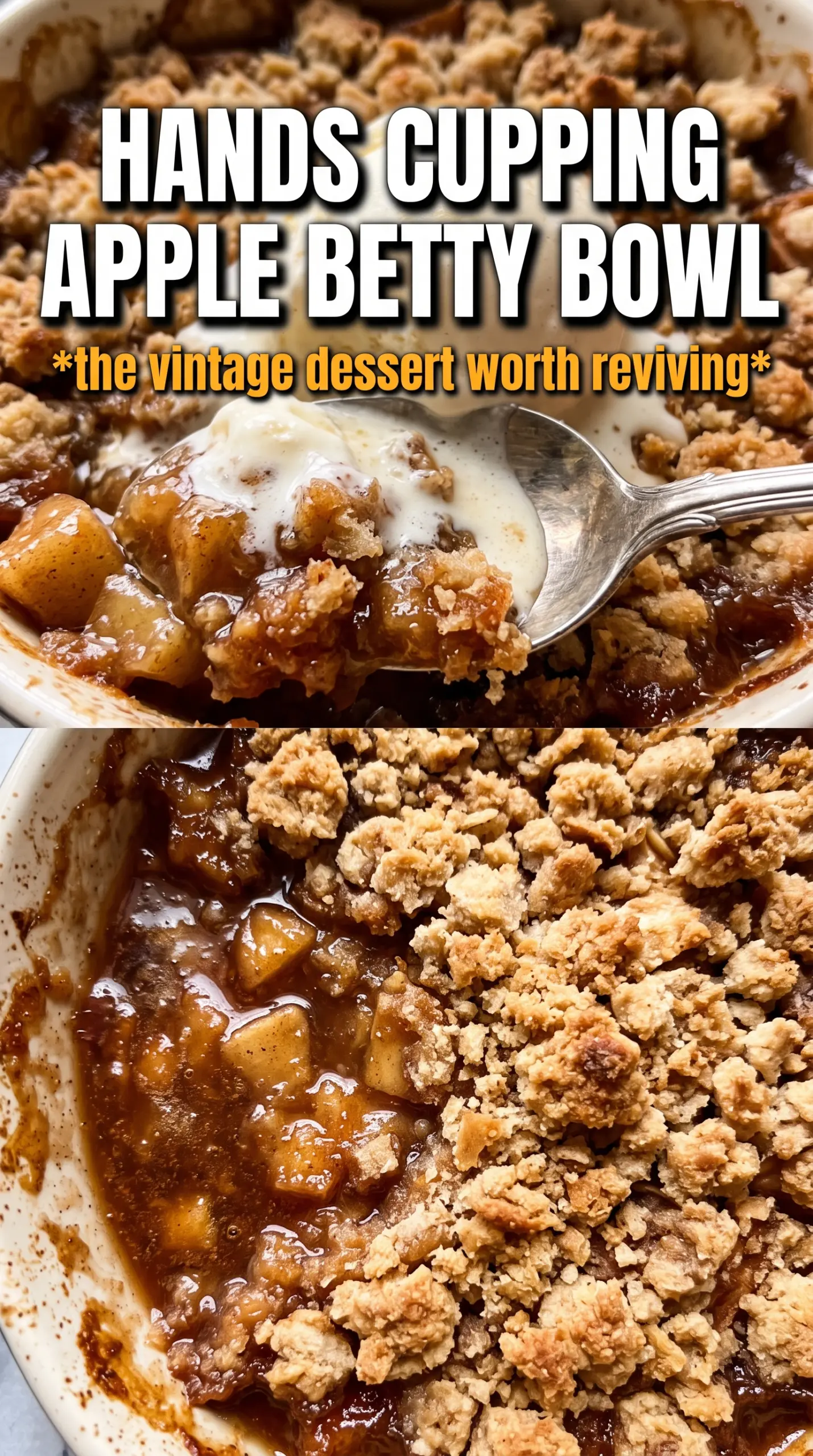 Apple Betty golden breadcrumb topping layered apples