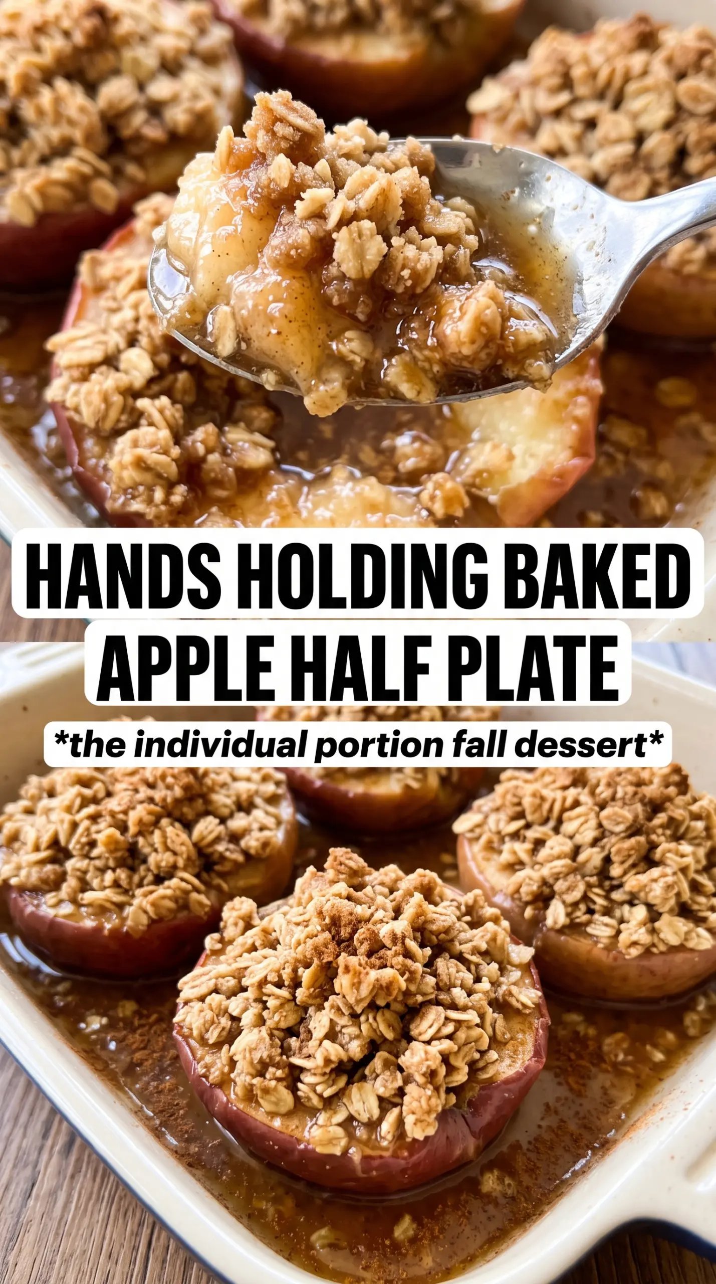 Apple Crisp Baked Apples golden oat crumble caramelized
