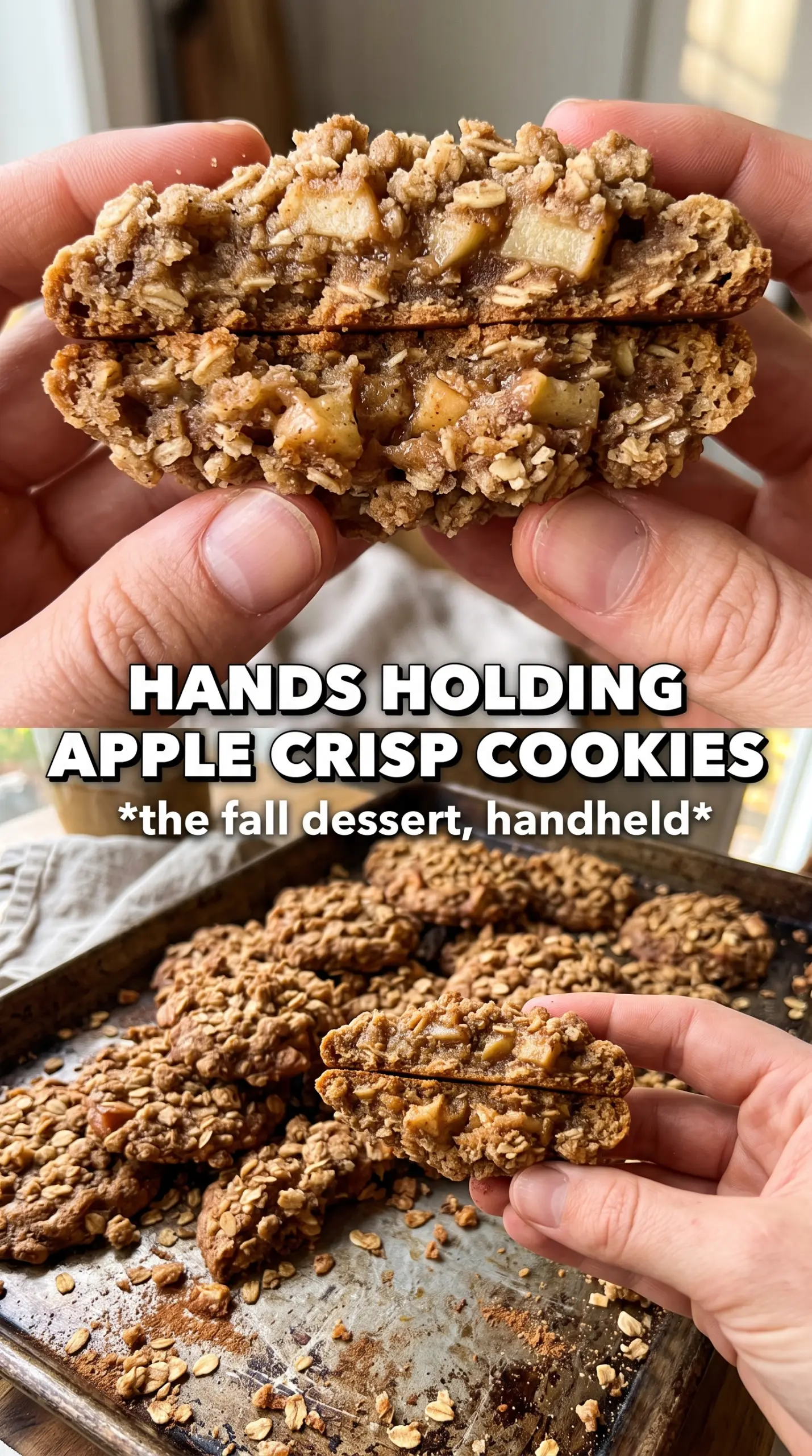 Apple Crisp Cookies golden chewy oat dessert