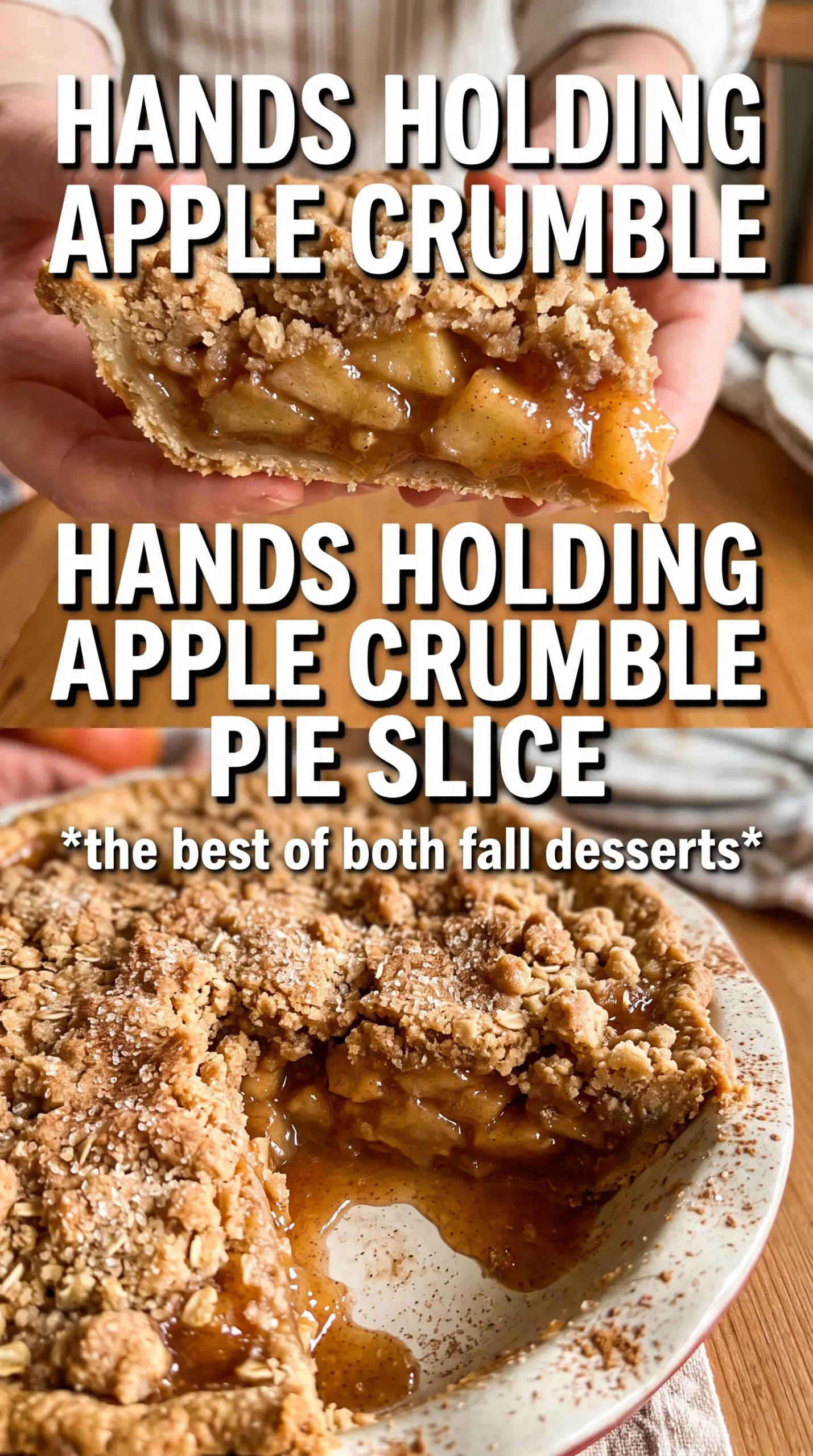 Apple Crumble Pie golden oat crumble