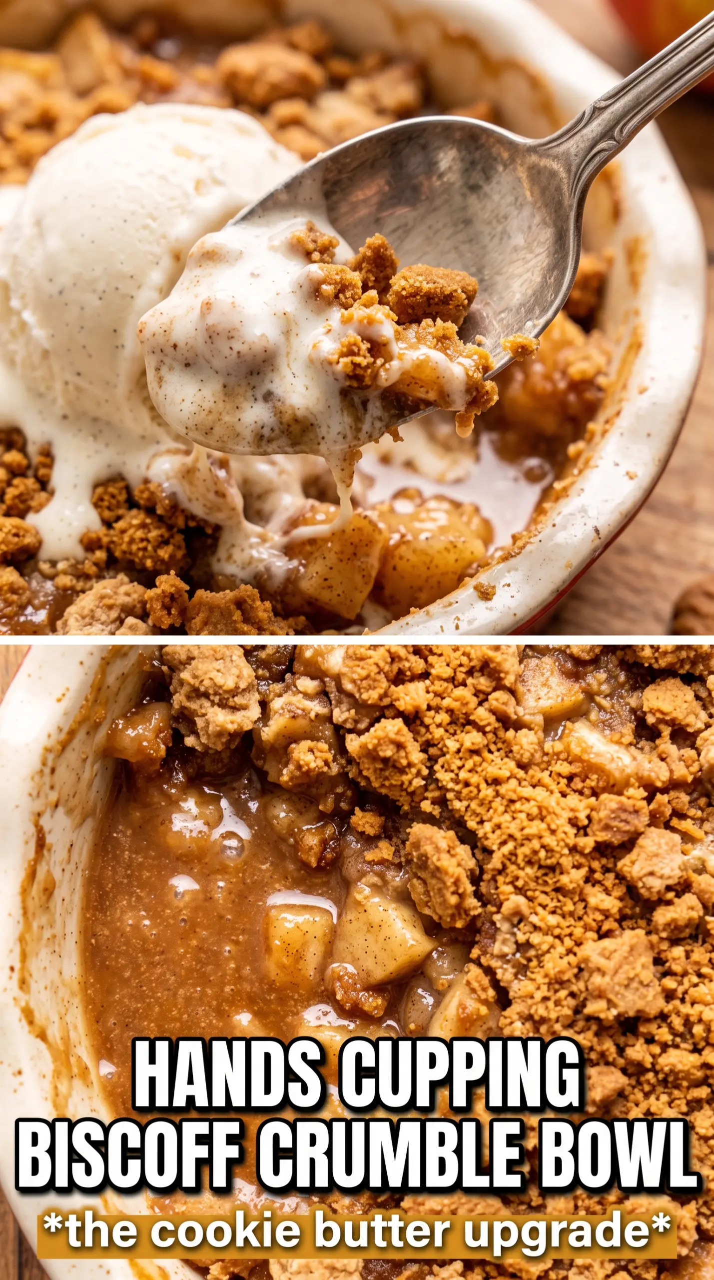 Biscoff Apple Crumble caramel-cookie apples
