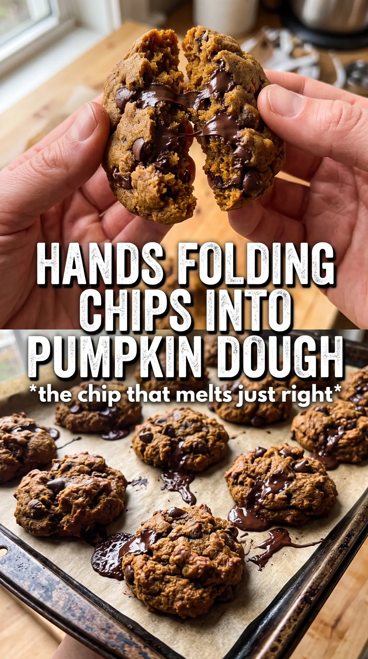 Chocolate Chip Pumpkin Cookies soft melty salty