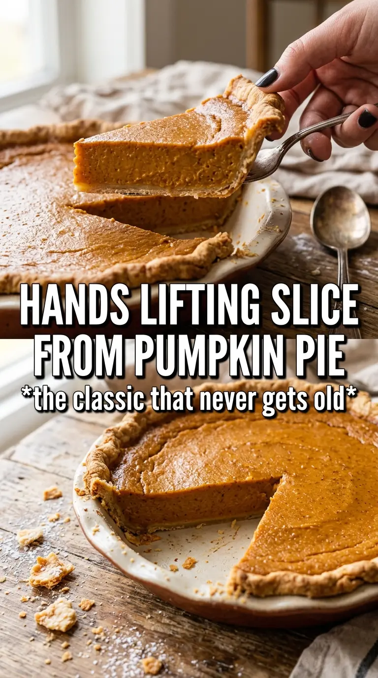 Pumpkin Pie silky custard flaky crust