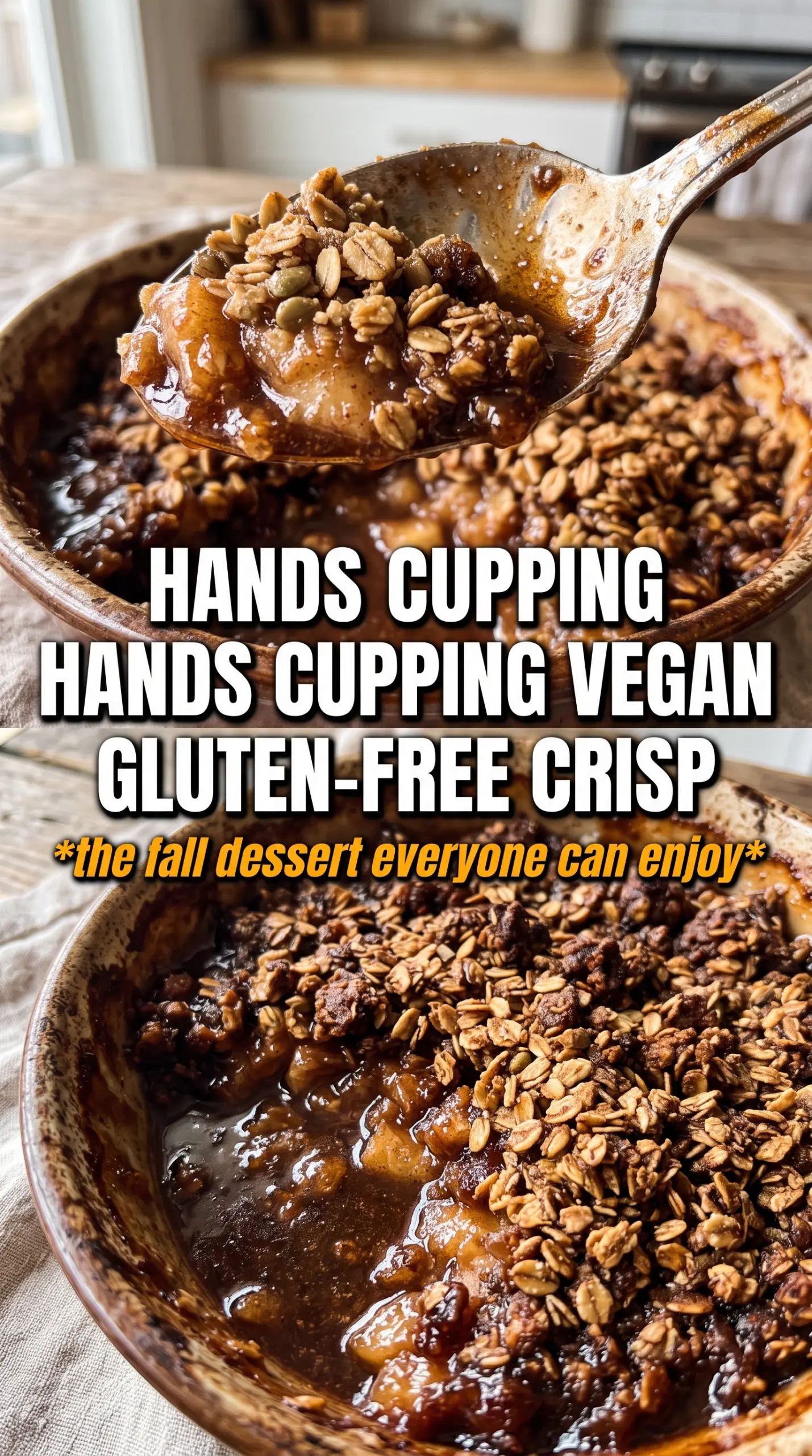 Gluten-Free Vegan Apple Crisp golden crumble