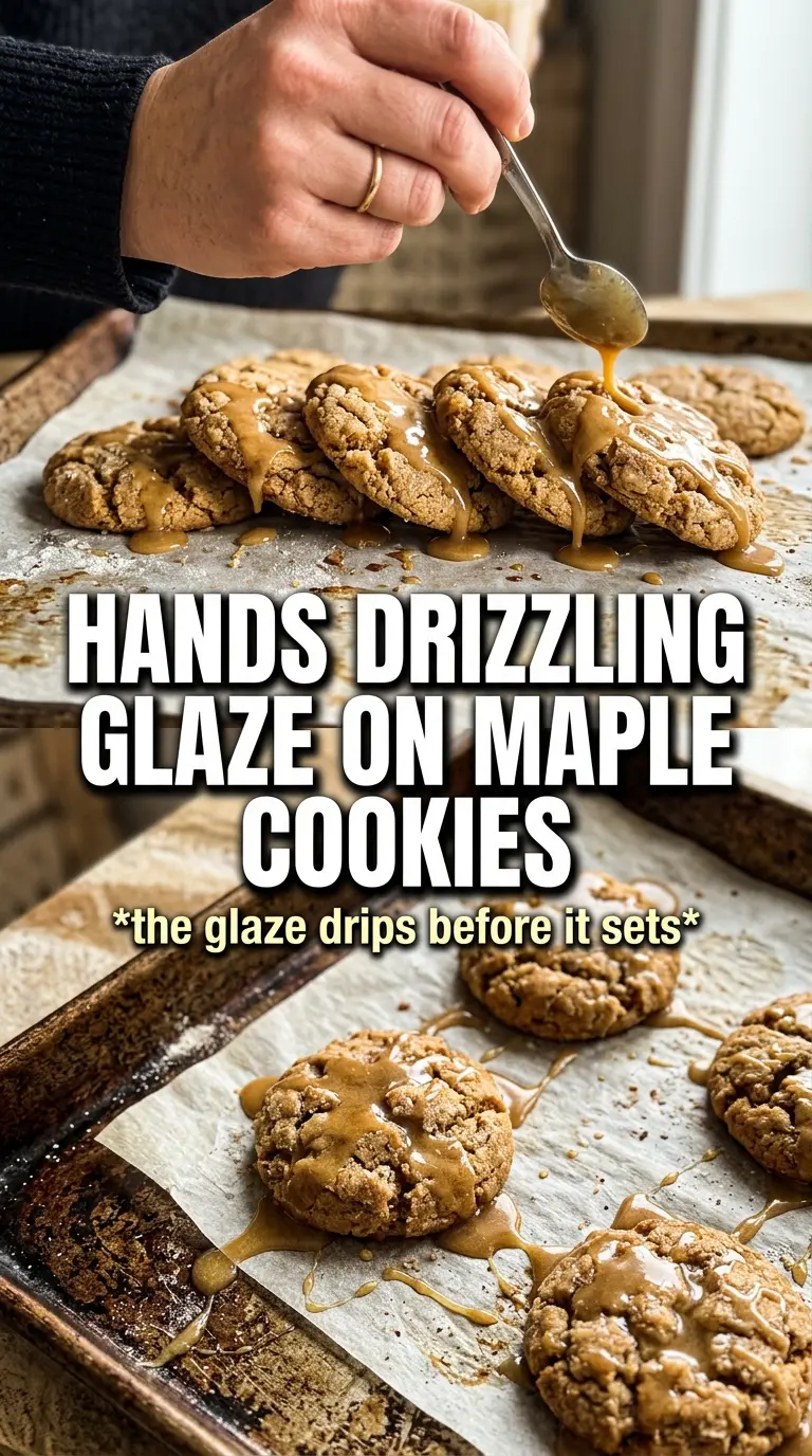 Maple Pumpkin Cookies soft glazed cinnamon