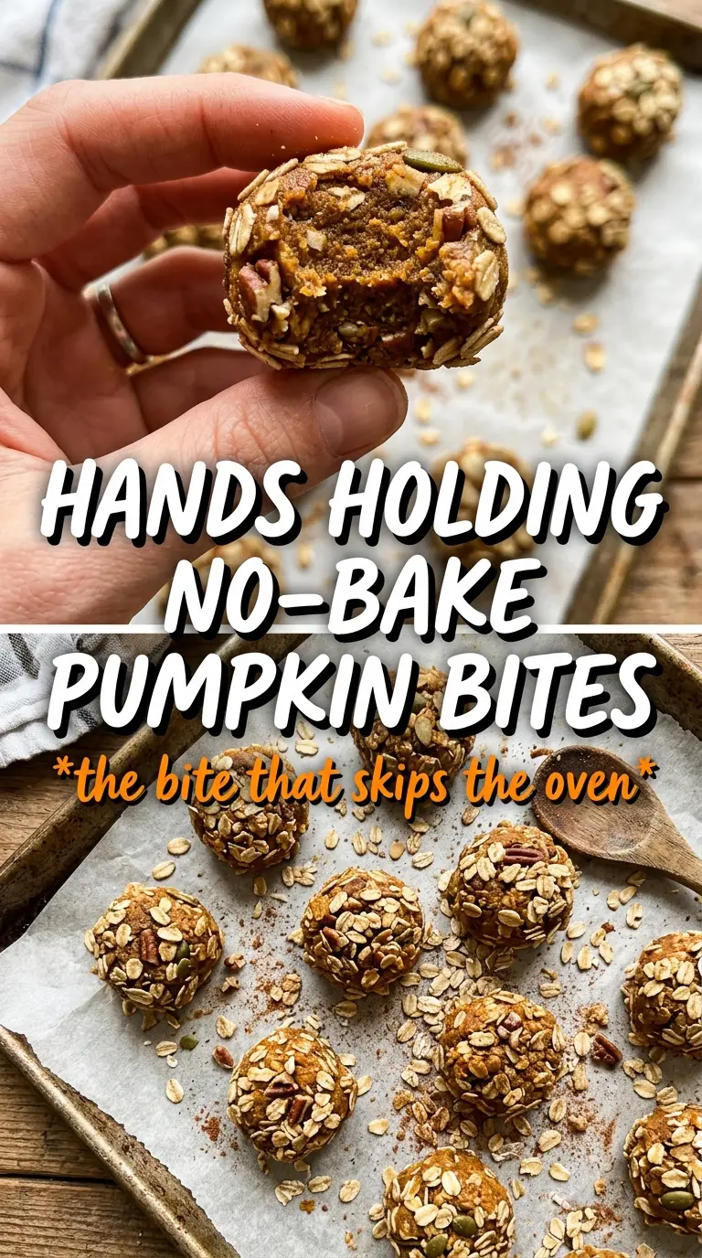 No-Bake Pumpkin Bites pumpkin spice chewy