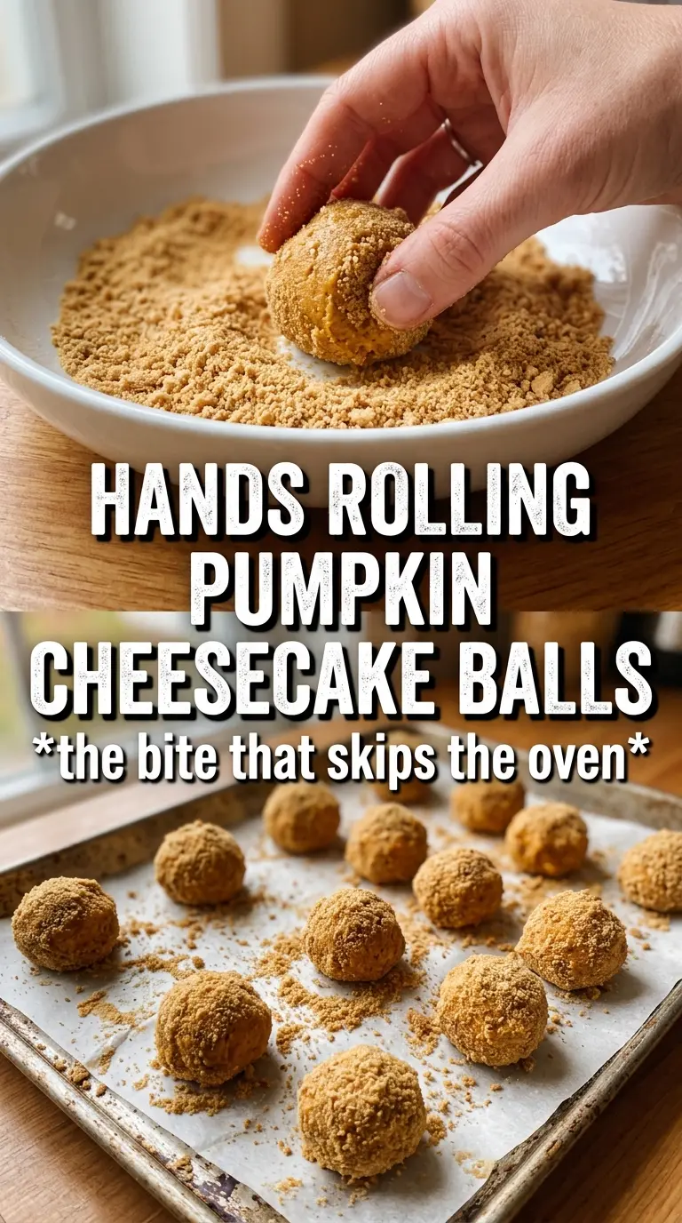 No Bake Pumpkin Cheesecake Balls creamy spiced graham