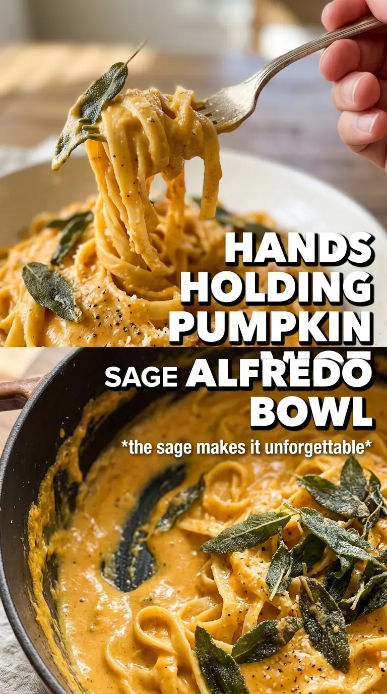 Pumpkin Alfredo Pasta With Sage silky sage walnuts