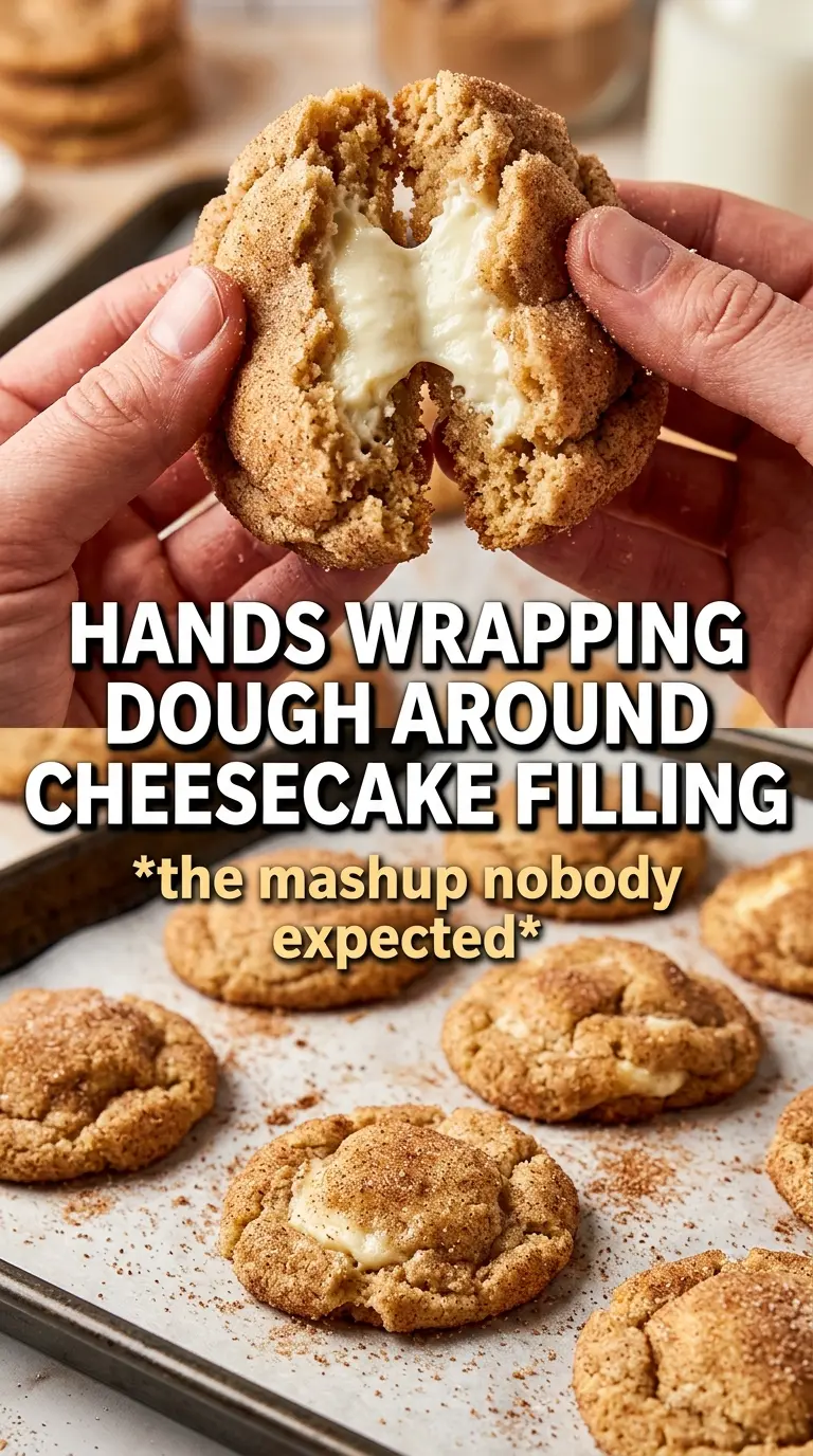 Pumpkin Cheesecake Snickerdoodle Cookies soft cinnamon sugar