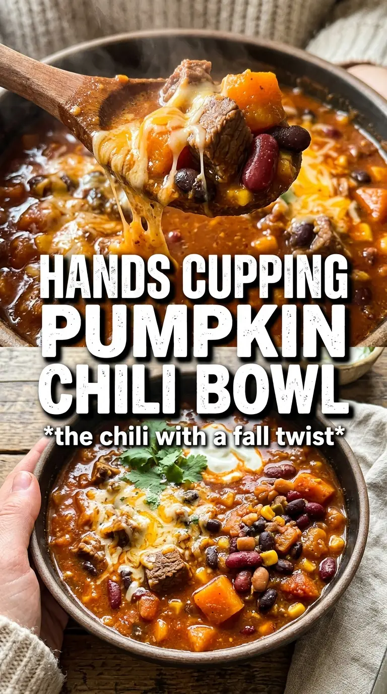 Pumpkin Chili hearty smoky topped