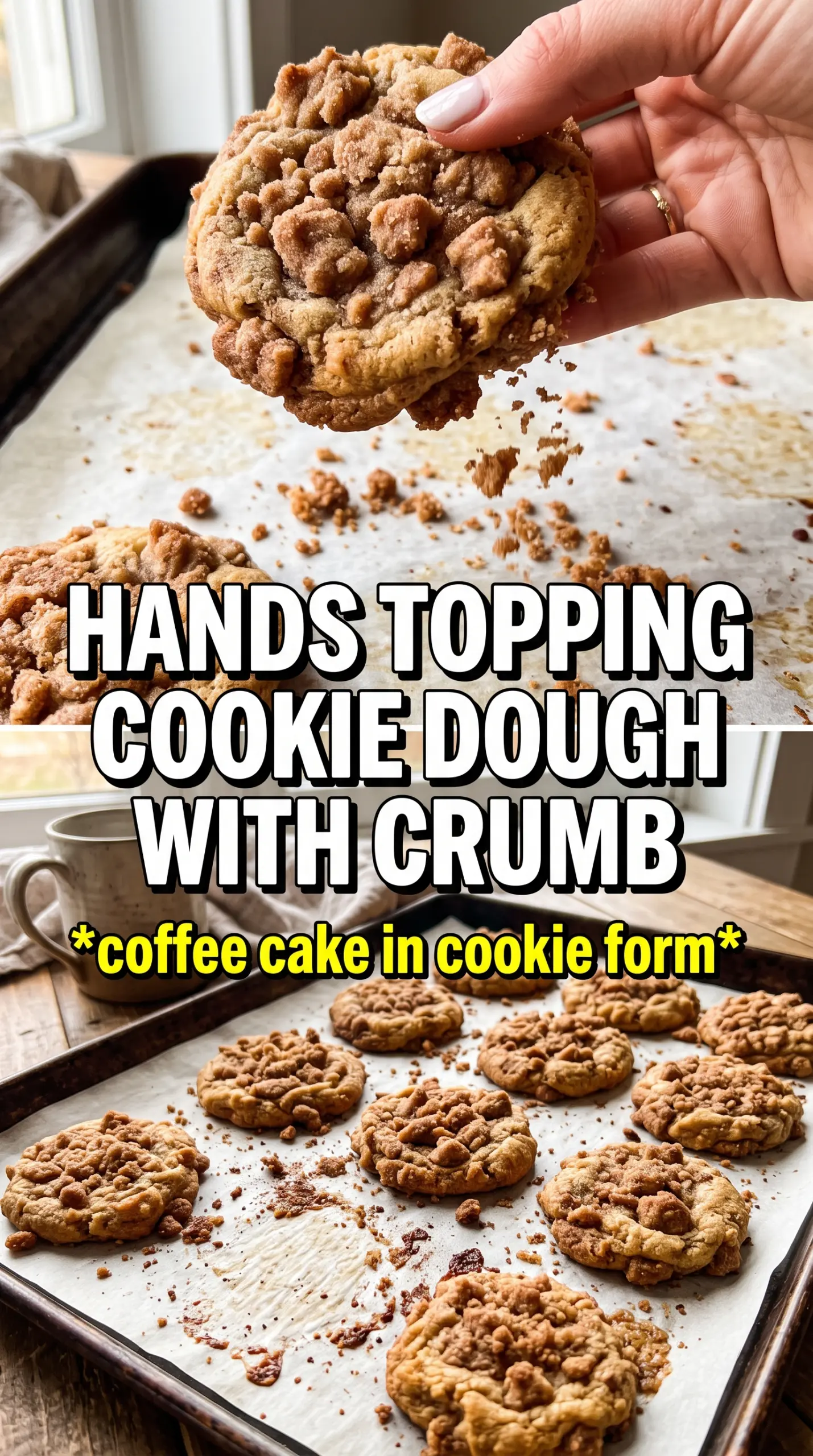 Pumpkin coffee cake cookies streusel glaze