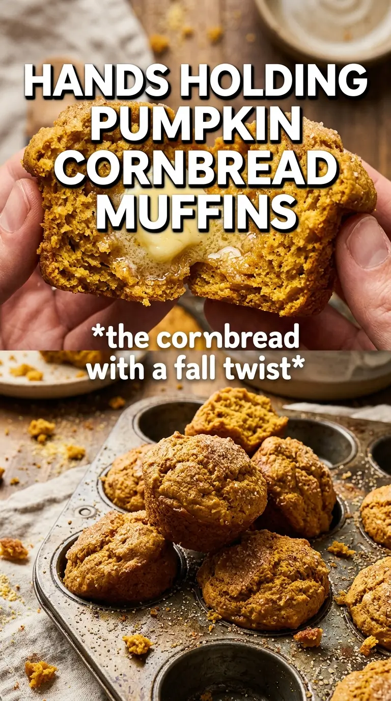 Pumpkin Cornbread Muffins golden domed honey butter