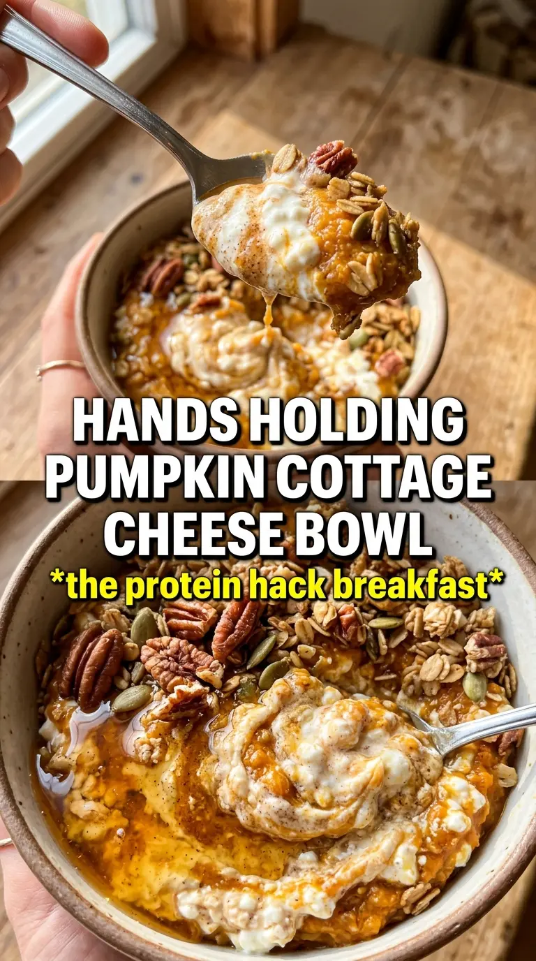 Pumpkin Cottage Cheese Breakfast Bowl creamy spiced