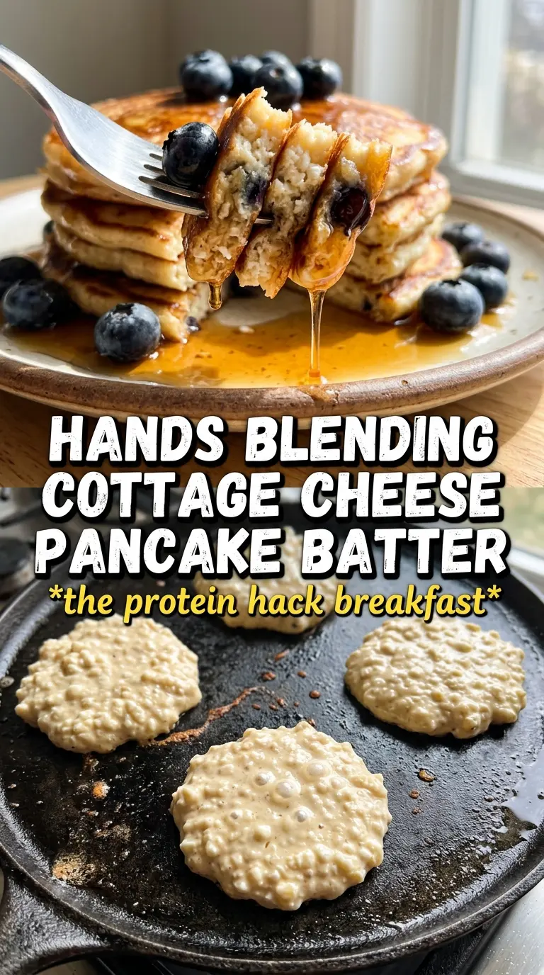 Pumpkin Cottage Cheese Pancakes fluffy golden
