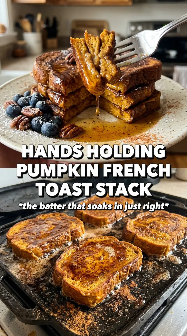 Pumpkin French toast golden custardy spiced