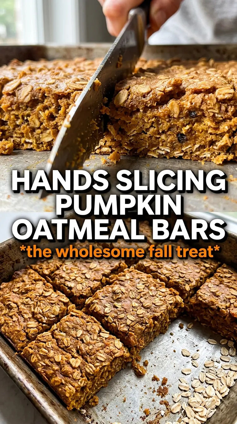 Pumpkin Oatmeal Bars golden chewy drizzled