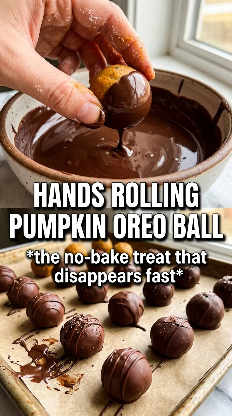 Pumpkin Oreo Balls pumpkin spice chocolate truffles