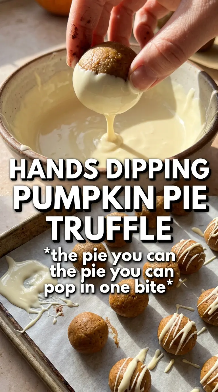 Pumpkin Pie Truffles creamy chocolate-dipped