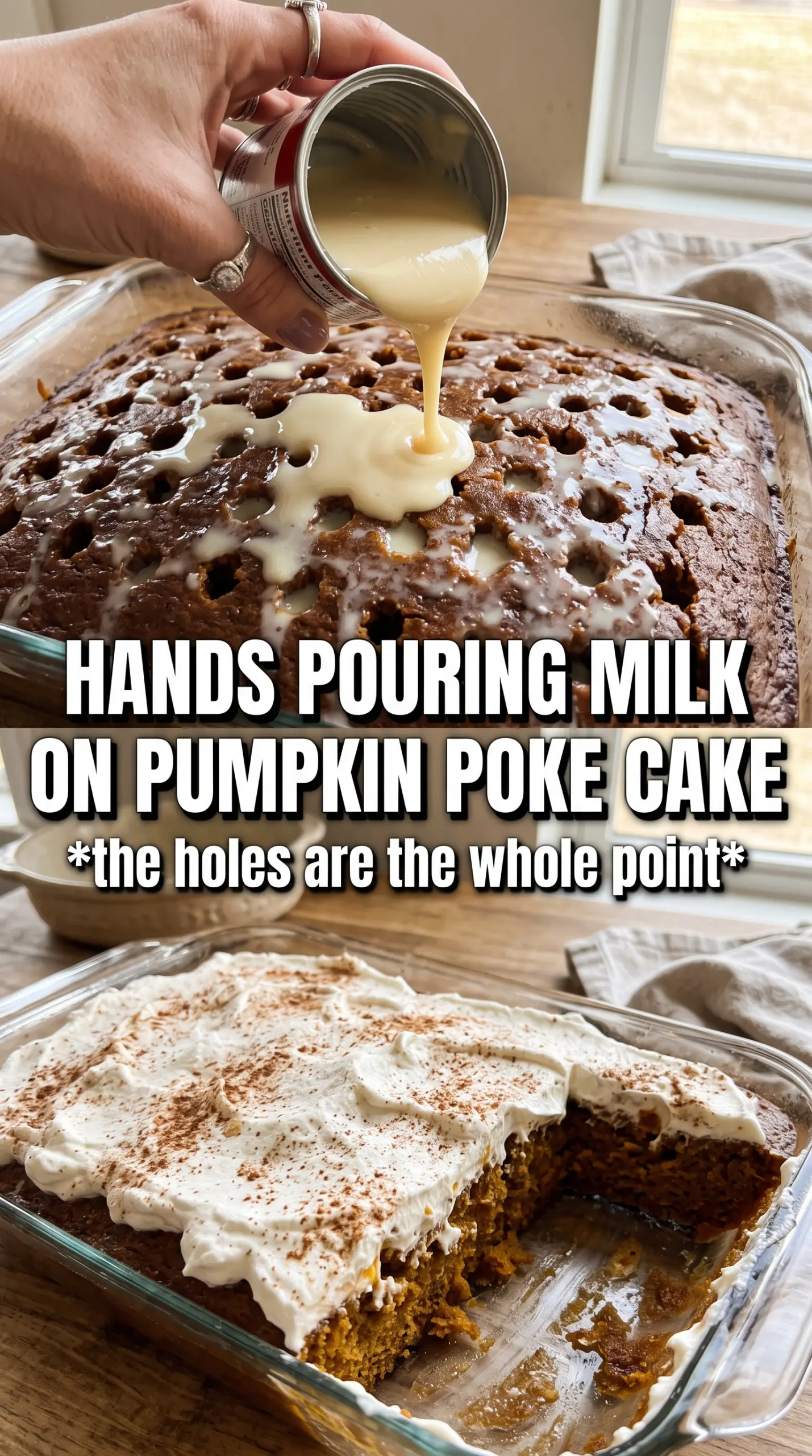 Pumpkin poke cake caramel toffee
