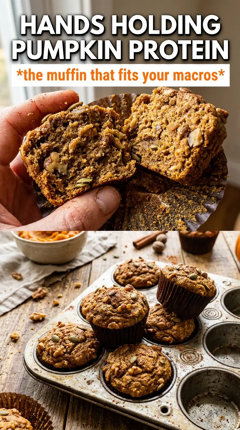 Pumpkin Protein Muffins golden-orange, hearty, domed