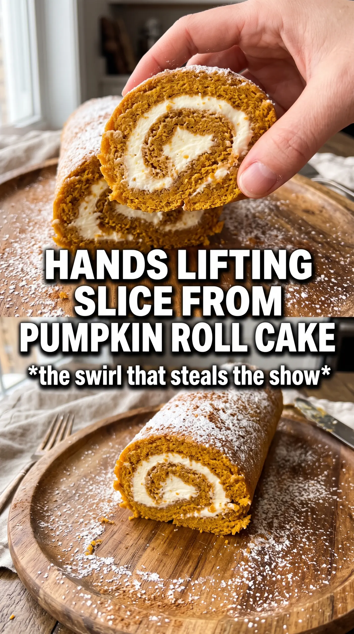 Pumpkin Roll Cake spiced spiral creamy
