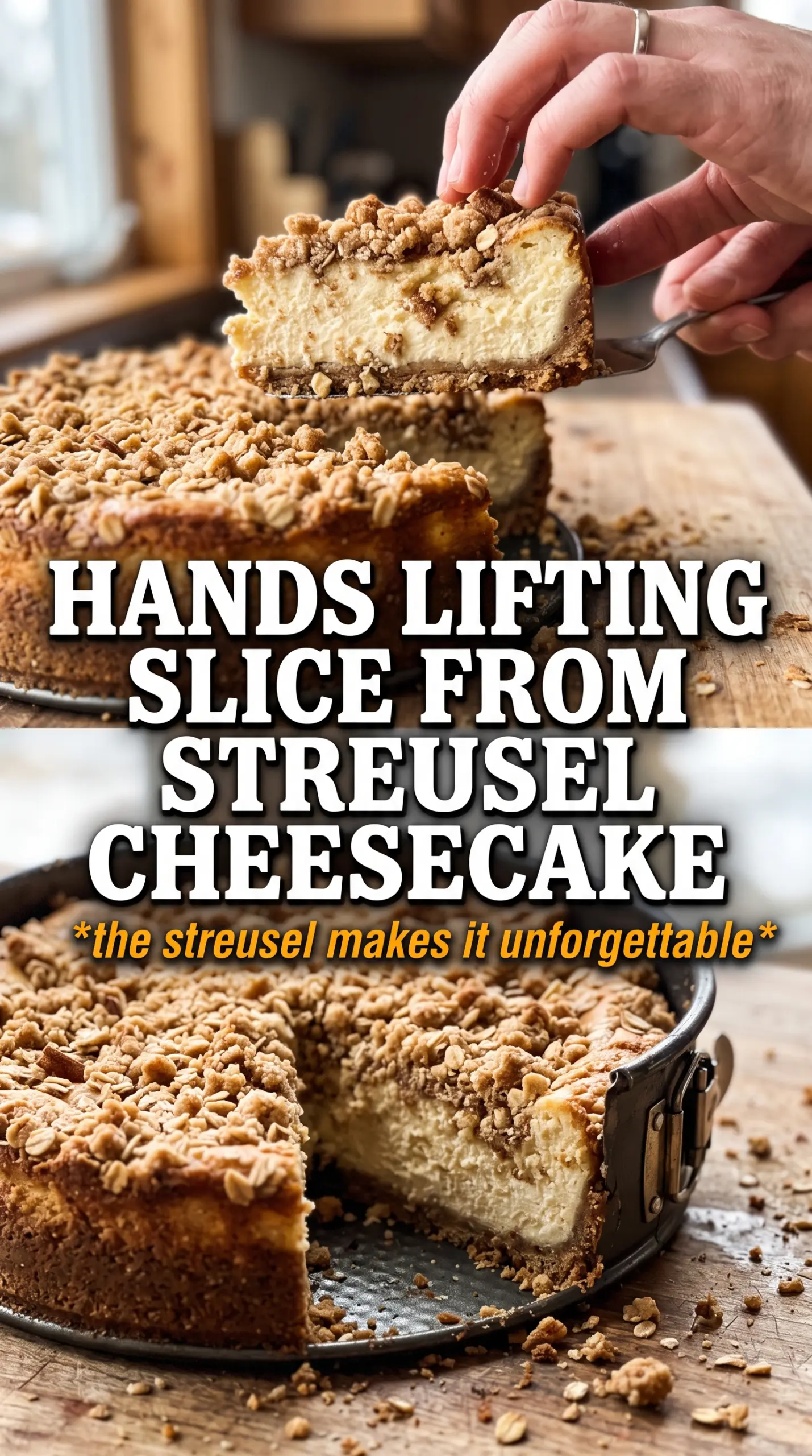 Pumpkin Streusel Cheesecake creamy crunchy spiced