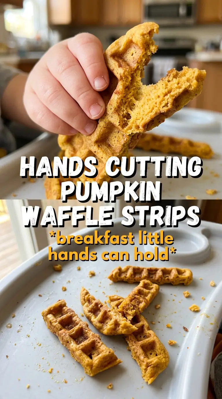 Pumpkin waffles for babies soft golden finger-food