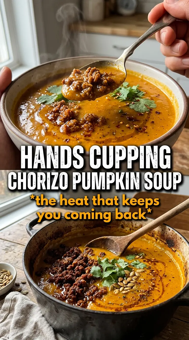 Spicy Chorizo Pumpkin Soup smoky creamy