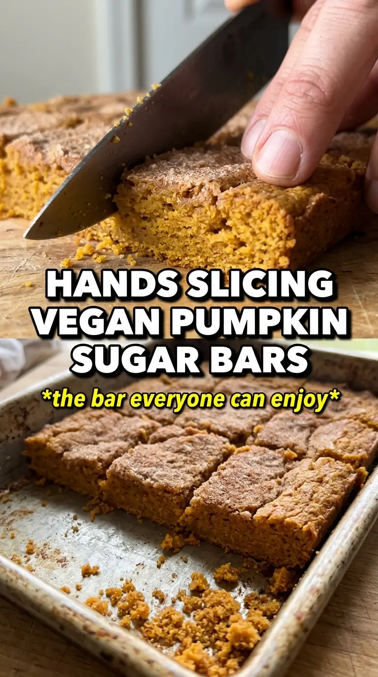 Sugar Cookie Vegan Pumpkin Bars smooth spiced frosting
