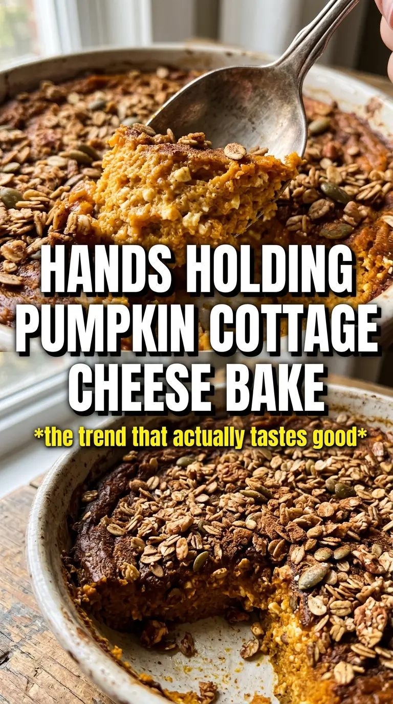 Viral Pumpkin Cottage Cheese Bake creamy pumpkin custardy